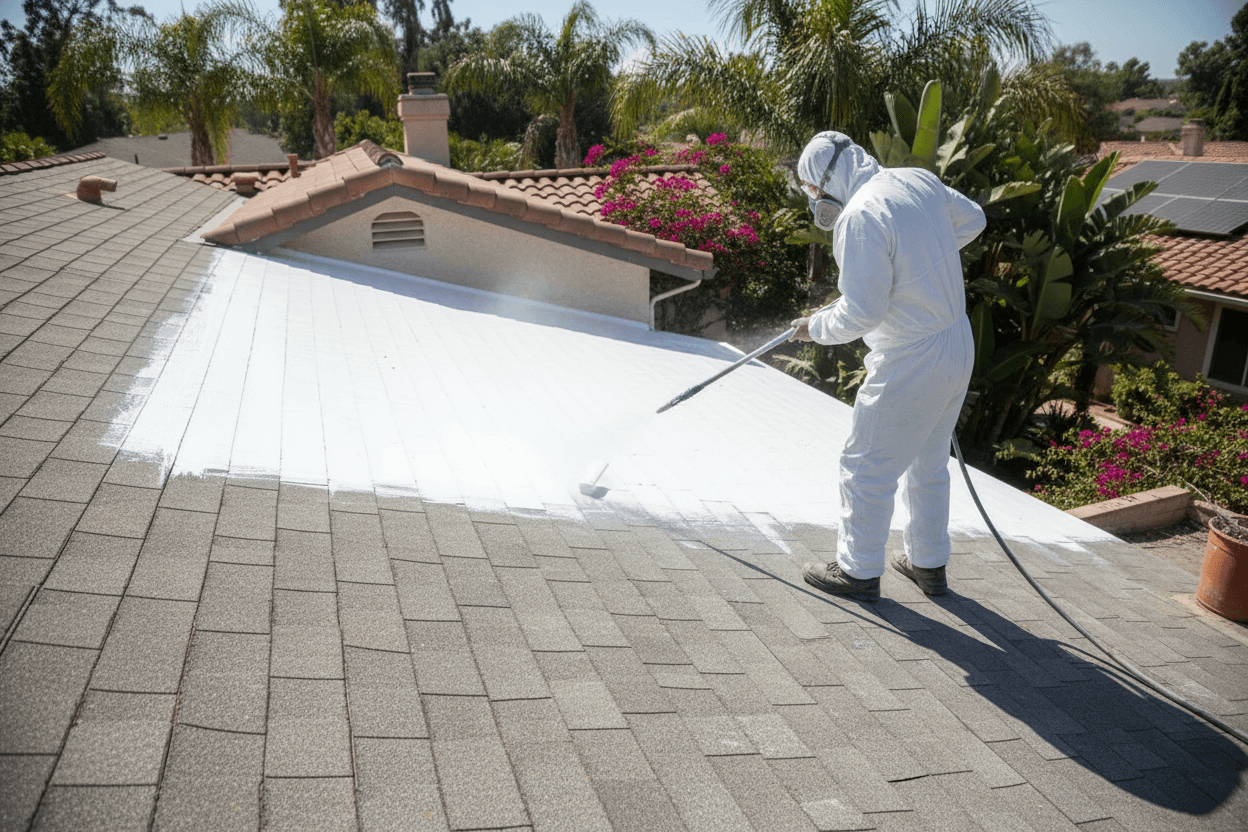 Roof Coating Application